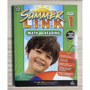 Carson Dellosa Summer Link Review & Prep Math Reading Workbook  1st Grade K 1